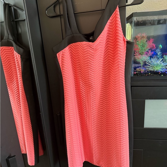 Enfocus Studio Black and Coral Mini Dress - Picture 4 of 4